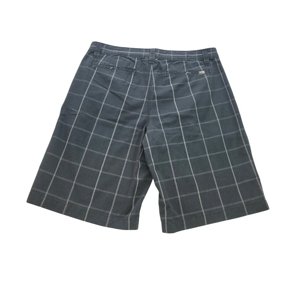 NWT The North Face Tekware Gird Shorts UPF 50 Gray Plaid Mens 38 Sporty Golf
